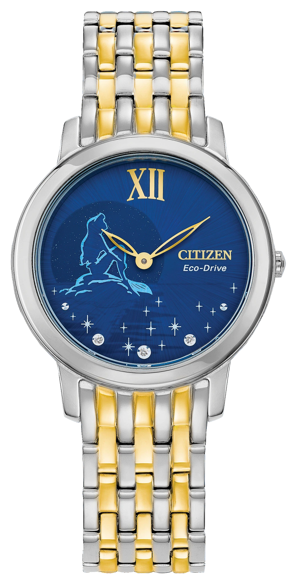 Citizen Disney Little Mermaid  定価96800 Ariel Diamond Blue Dial Stainless Steel Bracelet EX1499-50W | CITIZEN